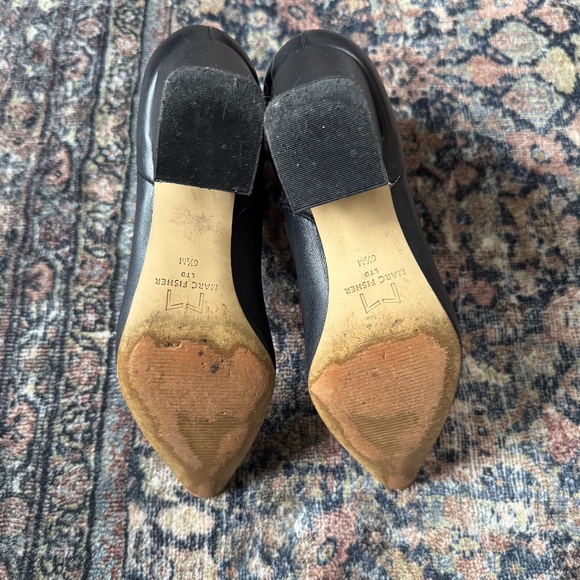 Marc Fisher JARLI POINTY ANKLE BOOTIE - Black Leather - Picture 4 of 5